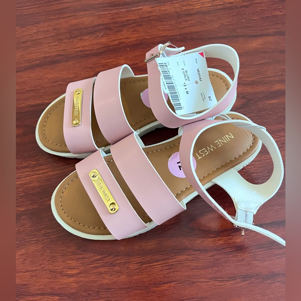 Girls Nine West pink sandals